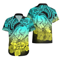 Personalised Polynesian Pride Happy Father Day Hawaiian Shirt I Love You Dad - Polynesian Tribal Gradient 1 - Wonder Print Shop