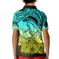 Custom Polynesian Pride Happy Father Day Polo Shirt for Kid I Love You Dad Polynesian Tribal Gradient 1 - Wonder Print Shop