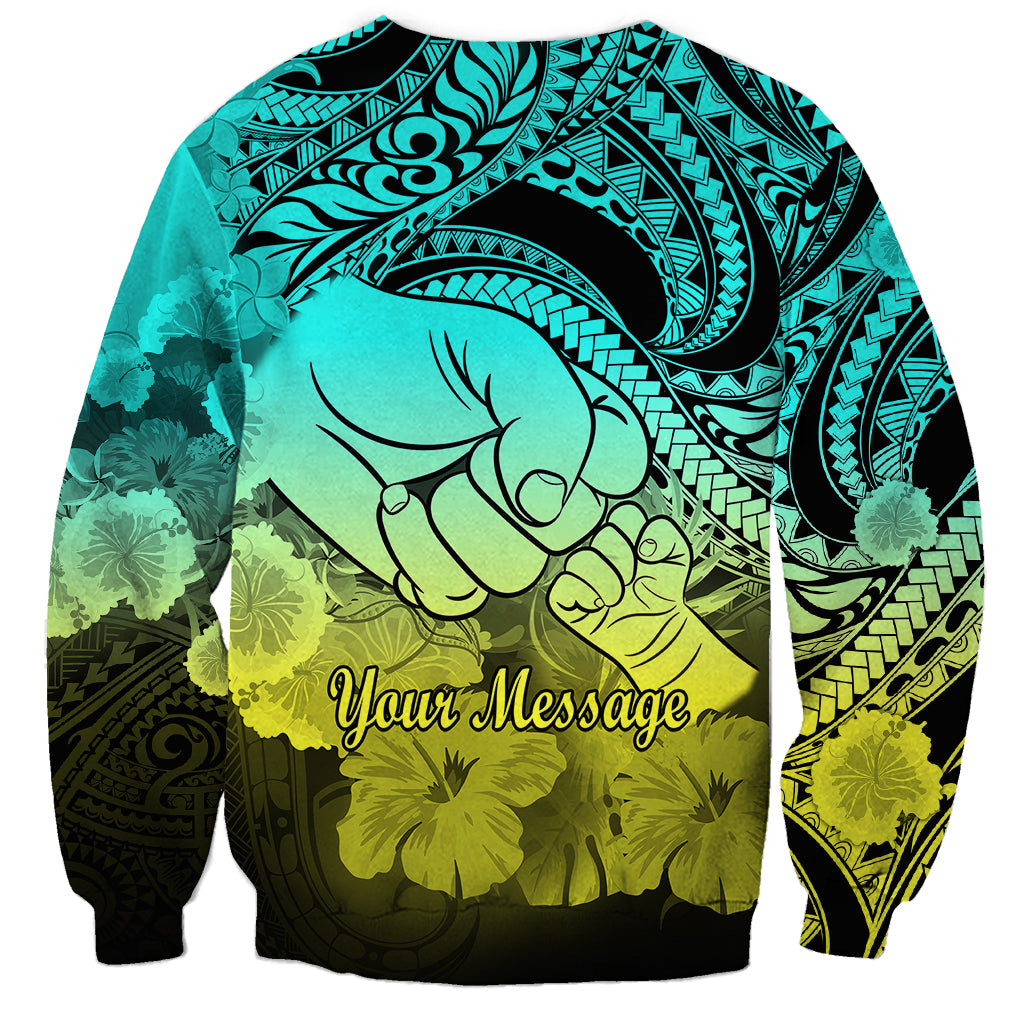 Personalised Polynesian Pride Happy Father Day Sweatshirt I Love You Dad - Polynesian Tribal Gradient 1 - Wonder Print Shop