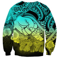 Personalised Polynesian Pride Happy Father Day Sweatshirt I Love You Dad - Polynesian Tribal Gradient 1 - Wonder Print Shop