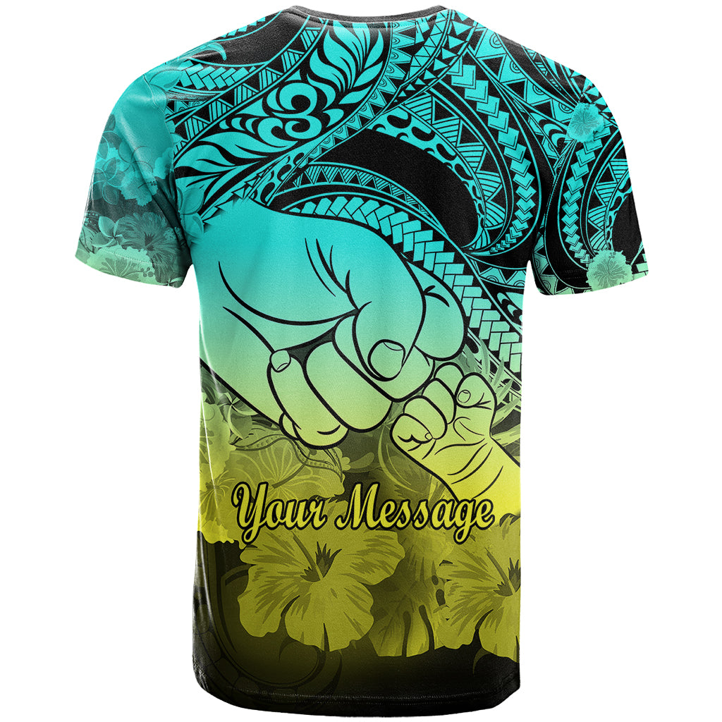 Personalised Polynesian Pride Happy Father Day T Shirt I Love You Dad - Polynesian Tribal Gradient 1 - Wonder Print Shop