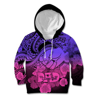 Polynesian Pride Happy Father Day Kid Hoodie I Love You Dad - Polynesian Tribal Gradient 2 - Wonder Print Shop