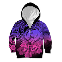 Personalised Polynesian Pride Happy Father Day Kid Hoodie I Love You Dad - Polynesian Tribal Gradient 2 - Wonder Print Shop