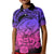 Custom Polynesian Pride Happy Father Day Polo Shirt for Kid I Love You Dad Polynesian Tribal Gradient 2 - Wonder Print Shop