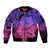 Personalised Polynesian Pride Happy Father Day Sleeve Zip Bomber Jacket I Love You Dad - Polynesian Tribal Gradient 2 - Wonder Print Shop