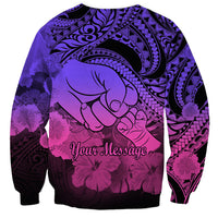 Personalised Polynesian Pride Happy Father Day Sweatshirt I Love You Dad - Polynesian Tribal Gradient 2 - Wonder Print Shop