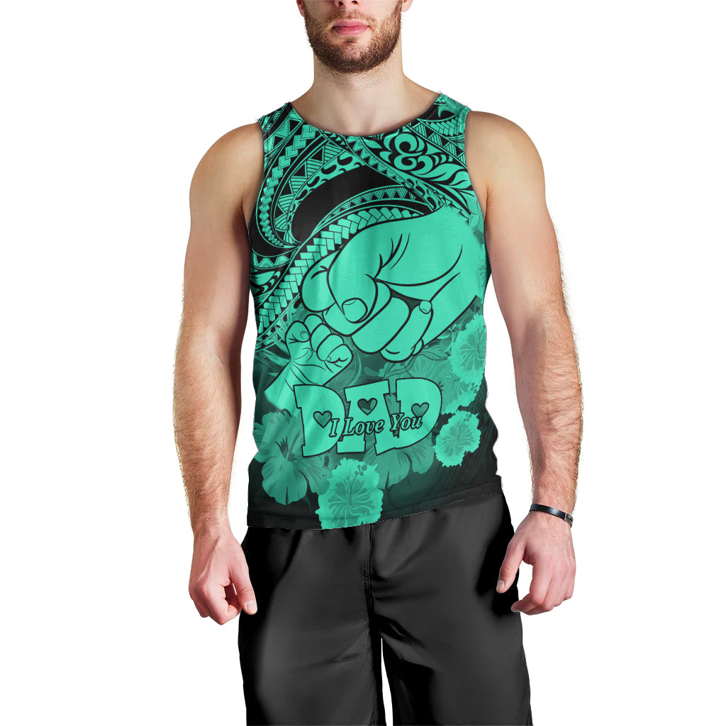 polynesian-pride-happy-father-day-men-tank-top-i-love-you-dad-polynesian-tribal-green