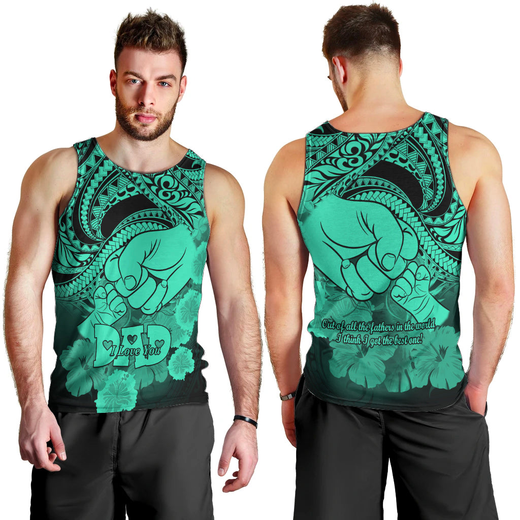 polynesian-pride-happy-father-day-men-tank-top-i-love-you-dad-polynesian-tribal-green