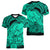 Polynesian Pride Happy Father Day Women V Neck T Shirt I Love You Dad - Polynesian Tribal Green - Wonder Print Shop