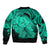 Personalised Polynesian Pride Happy Father Day Bomber Jacket I Love You Dad - Polynesian Tribal Green LT9 - Wonder Print Shop