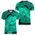 Personalised Polynesian Pride Happy Father Day Women V Neck T Shirt I Love You Dad - Polynesian Tribal Green - Wonder Print Shop