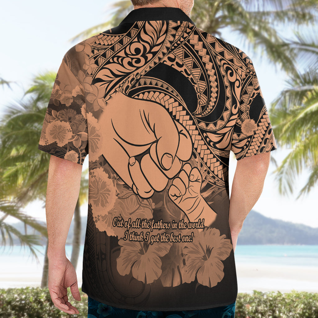 Polynesian Pride Happy Father Day Hawaiian Shirt I Love You Dad - Polynesian Tribal Nude - Wonder Print Shop