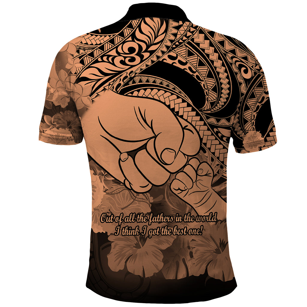 Polynesian Pride Happy Father Day Polo Shirt I Love You Dad Polynesian Tribal Nude - Wonder Print Shop
