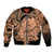 Personalised Polynesian Pride Happy Father Day Sleeve Zip Bomber Jacket I Love You Dad - Polynesian Tribal Nude - Wonder Print Shop