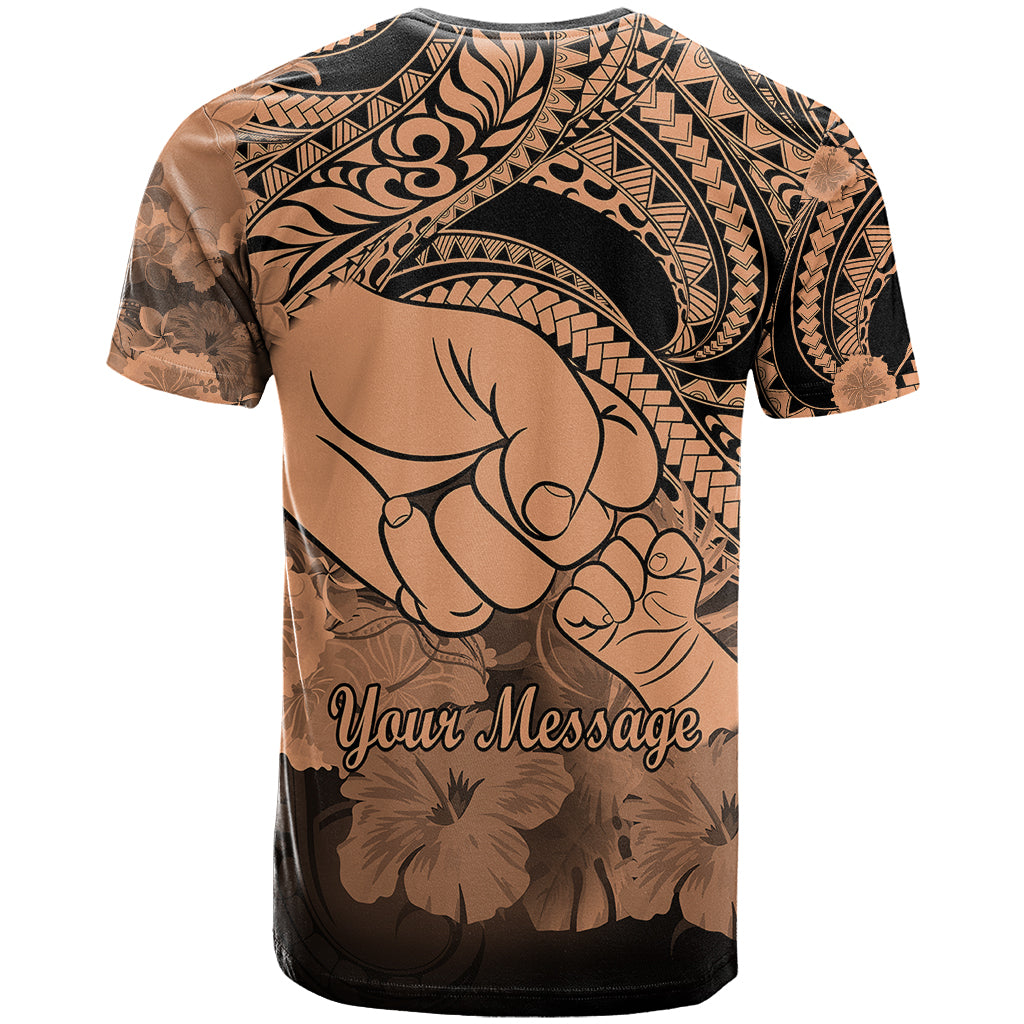 Personalised Polynesian Pride Happy Father Day T Shirt I Love You Dad - Polynesian Tribal Nude - Wonder Print Shop