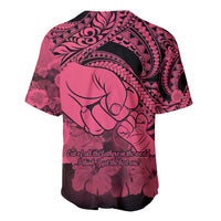 Polynesian Pride Happy Father Day Baseball Jersey I Love You Dad - Polynesian Tribal Pink LT9 - Wonder Print Shop