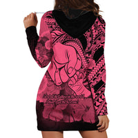 Polynesian Pride Happy Father Day Hoodie Dress I Love You Dad - Polynesian Tribal Pink - Wonder Print Shop