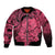 Personalised Polynesian Pride Happy Father Day Bomber Jacket I Love You Dad - Polynesian Tribal Pink LT9 - Wonder Print Shop