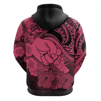 Personalised Polynesian Pride Happy Father Day Hoodie I Love You Dad - Polynesian Tribal Pink - Wonder Print Shop