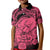 Custom Polynesian Pride Happy Father Day Polo Shirt for Kid I Love You Dad Polynesian Tribal Pink - Wonder Print Shop