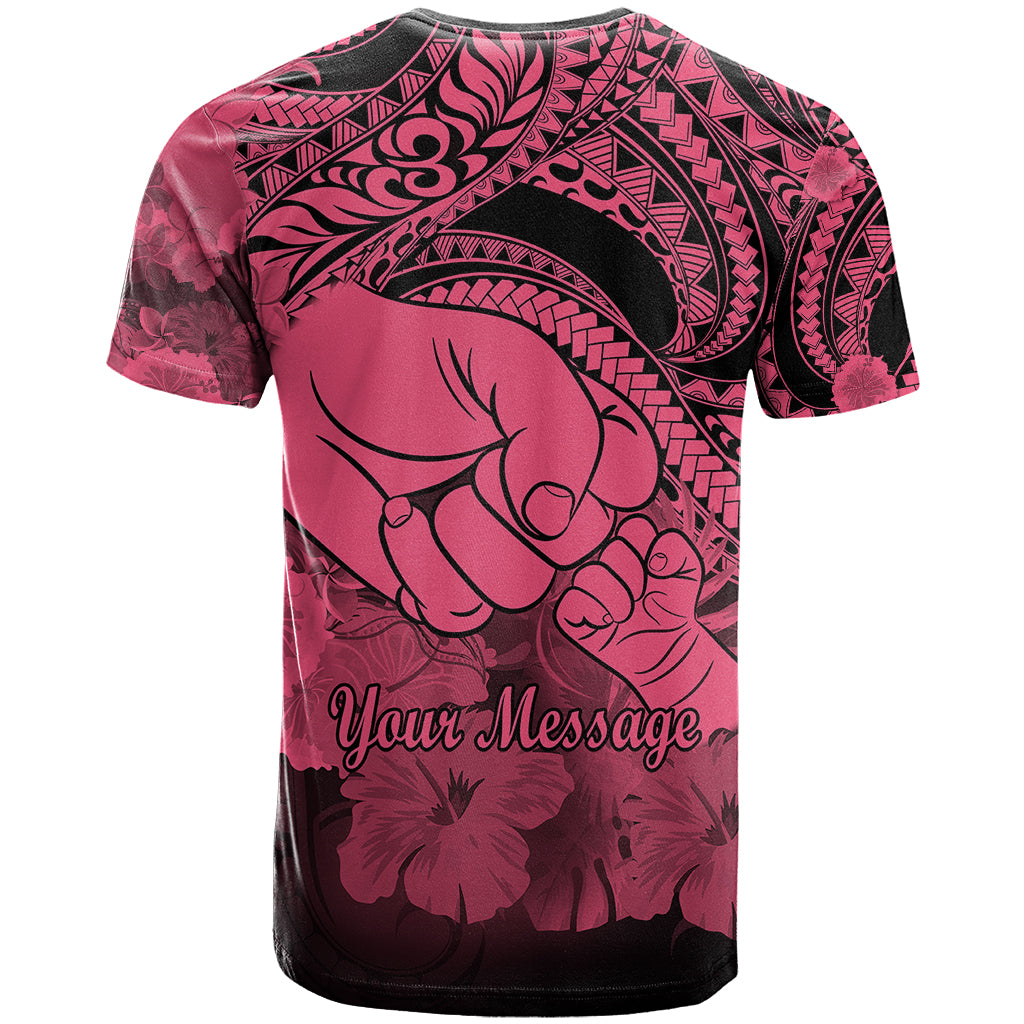 Personalised Polynesian Pride Happy Father Day T Shirt I Love You Dad - Polynesian Tribal Pink - Wonder Print Shop