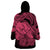 Personalised Polynesian Pride Happy Father Day Wearable Blanket Hoodie I Love You Dad - Polynesian Tribal Pink - Wonder Print Shop