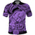Polynesian Pride Happy Father Day Polo Shirt I Love You Dad Polynesian Tribal Purple - Wonder Print Shop