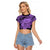 Polynesian Pride Happy Father Day Raglan Cropped T Shirt I Love You Dad - Polynesian Tribal Purple - Wonder Print Shop