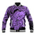 Personalised Polynesian Pride Happy Father Day Baseball Jacket I Love You Dad - Polynesian Tribal Purple LT9 - Wonder Print Shop