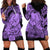 Personalised Polynesian Pride Happy Father Day Hoodie Dress I Love You Dad - Polynesian Tribal Purple - Wonder Print Shop
