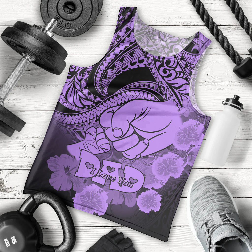 personalised-polynesian-pride-happy-father-day-men-tank-top-i-love-you-dad-polynesian-tribal-purple
