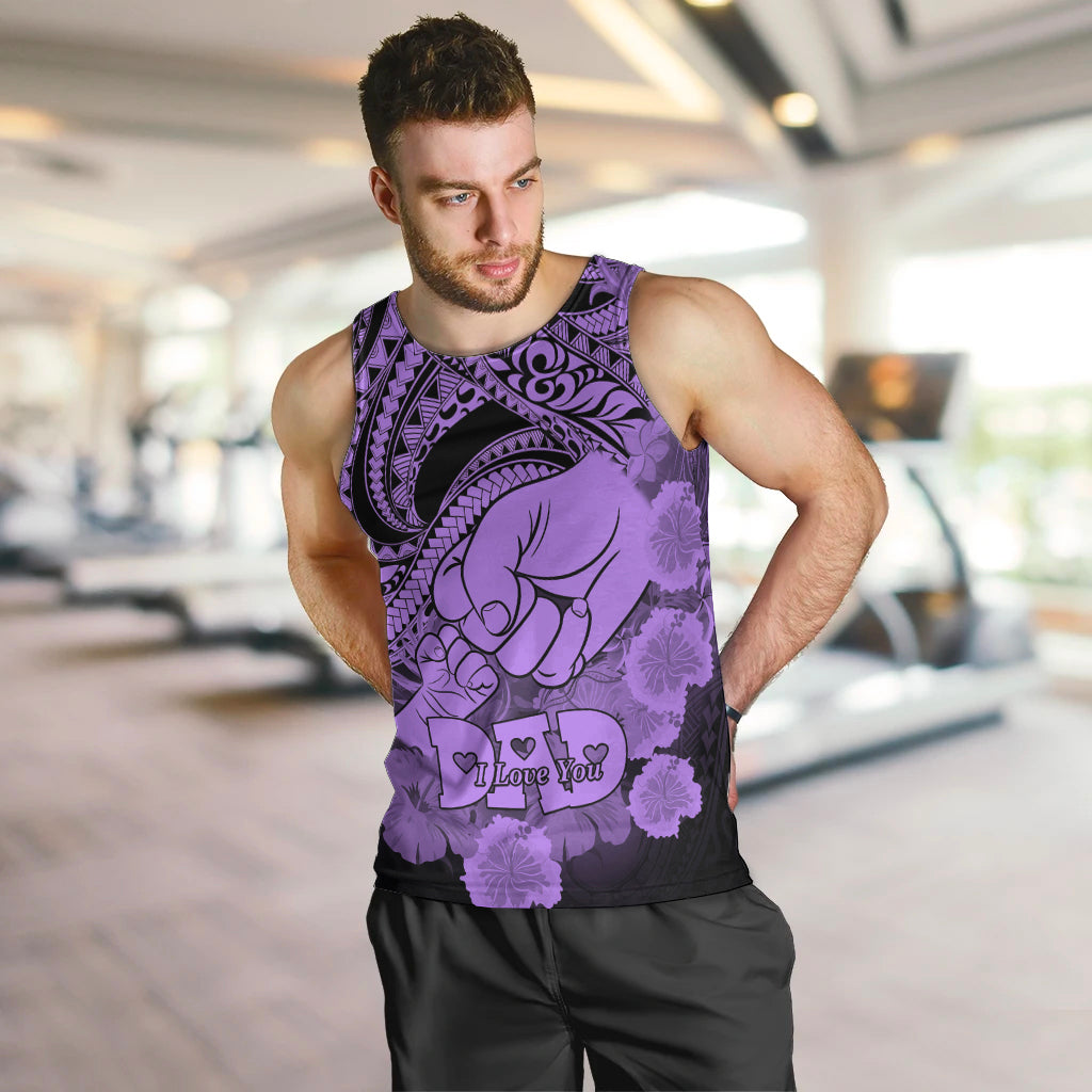 personalised-polynesian-pride-happy-father-day-men-tank-top-i-love-you-dad-polynesian-tribal-purple