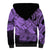 Personalised Polynesian Pride Happy Father Day Sherpa Hoodie I Love You Dad - Polynesian Tribal Purple - Wonder Print Shop