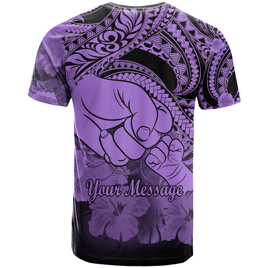 Personalised Polynesian Pride Happy Father Day T Shirt I Love You Dad - Polynesian Tribal Purple - Wonder Print Shop