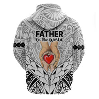 Polynesian Father's Day Gift For Dad Hoodie Super Father In The World - Black Polynesian Pattern - Wonder Print Shop