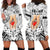 Polynesian Father's Day Gift For Dad Hoodie Dress Super Father In The World - Black Polynesian Pattern - Wonder Print Shop