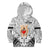 Polynesian Father's Day Gift For Dad Kid Hoodie Super Father In The World - Black Polynesian Pattern - Wonder Print Shop