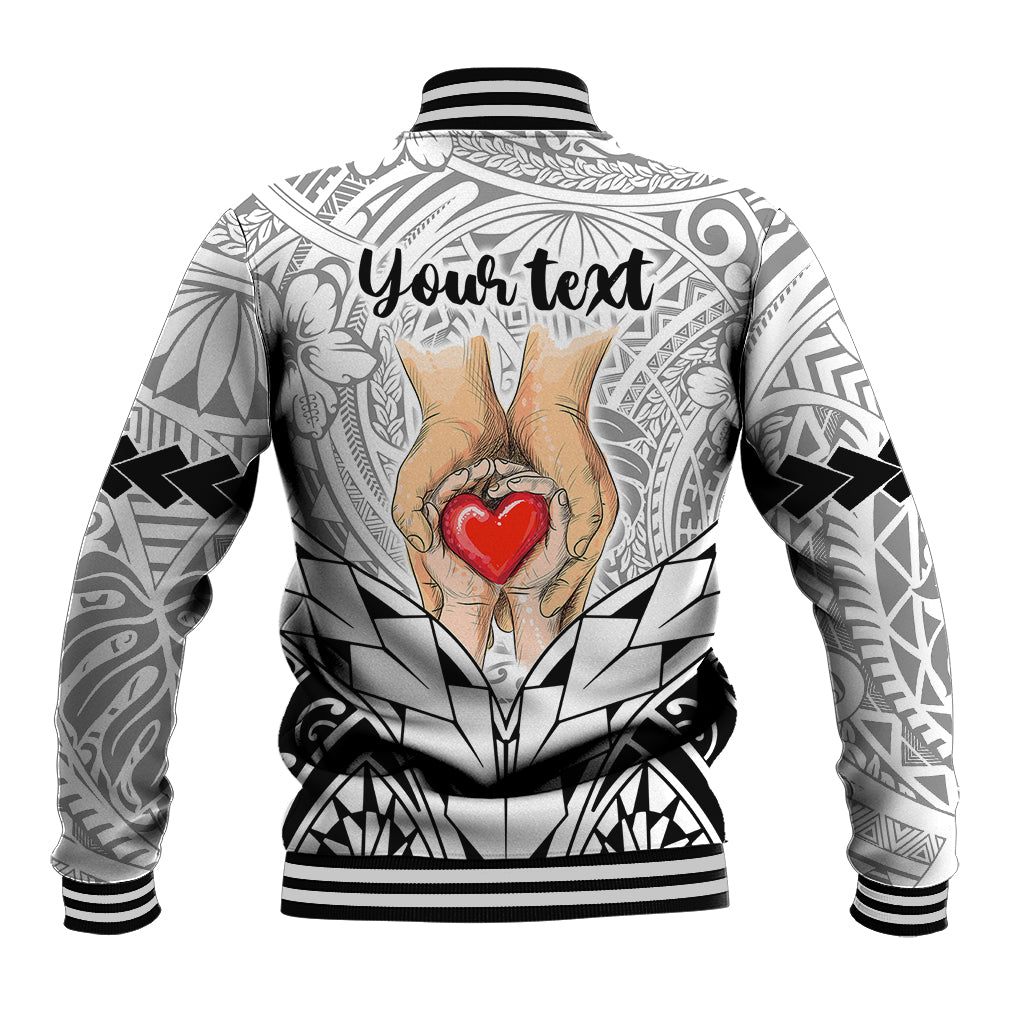 Personalised Polynesian Father's Day Gift For Dad Baseball Jacket Super Father In The World - Black Polynesian Pattern LT9 - Wonder Print Shop