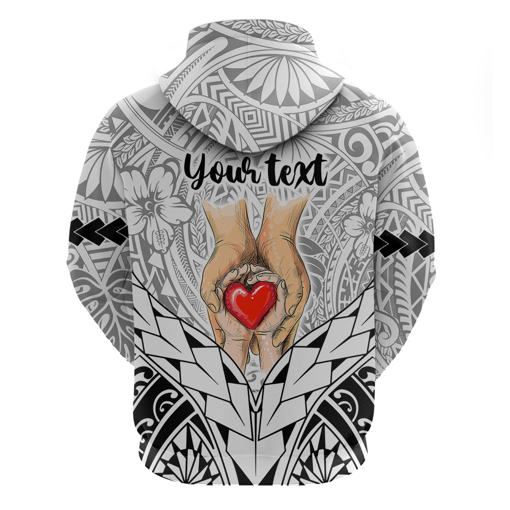 Personalised Polynesian Father's Day Gift For Dad Hoodie Super Father In The World - Black Polynesian Pattern - Wonder Print Shop