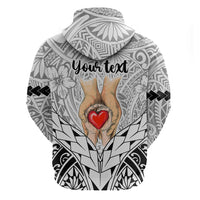 Personalised Polynesian Father's Day Gift For Dad Hoodie Super Father In The World - Black Polynesian Pattern - Wonder Print Shop