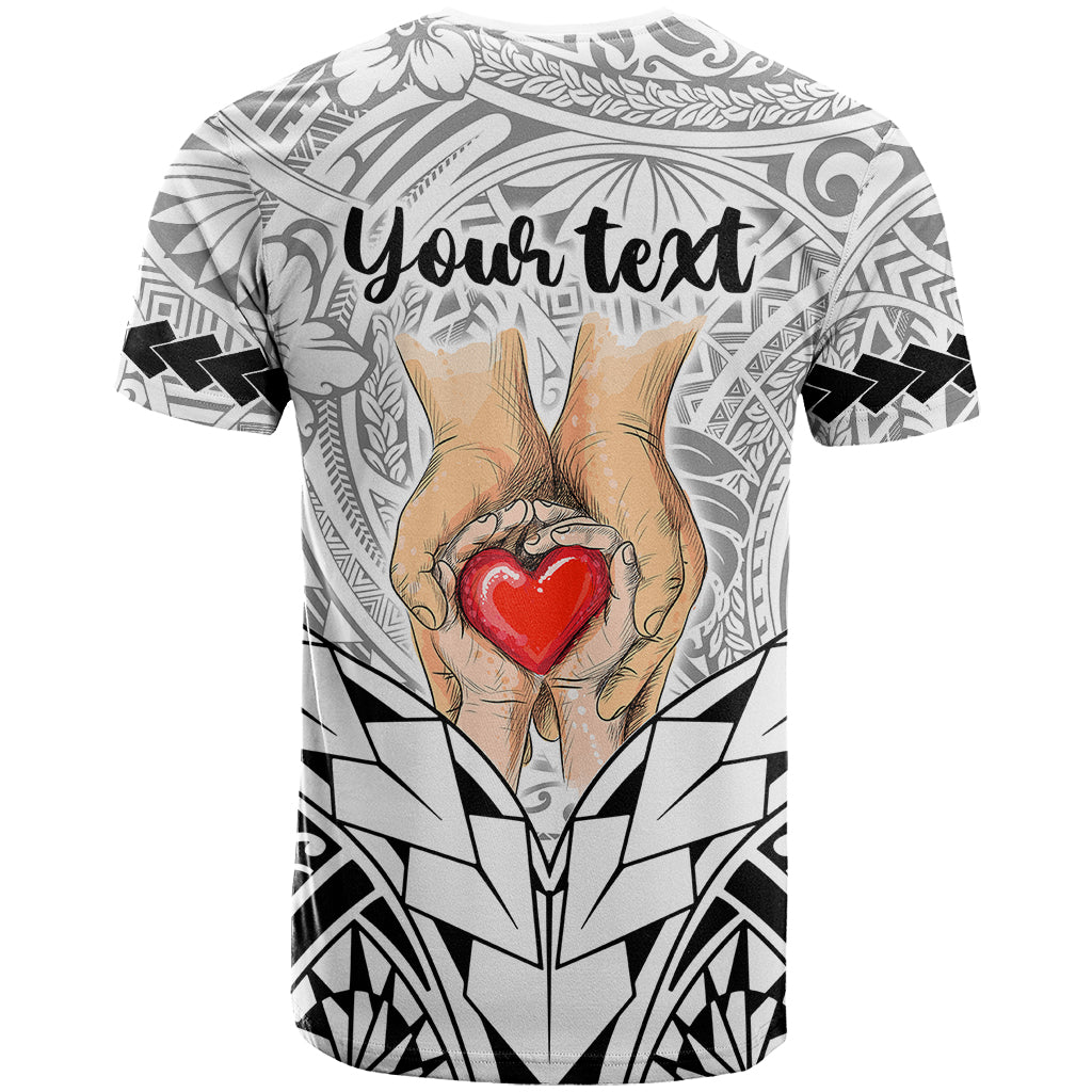 Personalised Polynesian Father's Day Gift For Dad T Shirt Super Father In The World - Black Polynesian Pattern - Wonder Print Shop