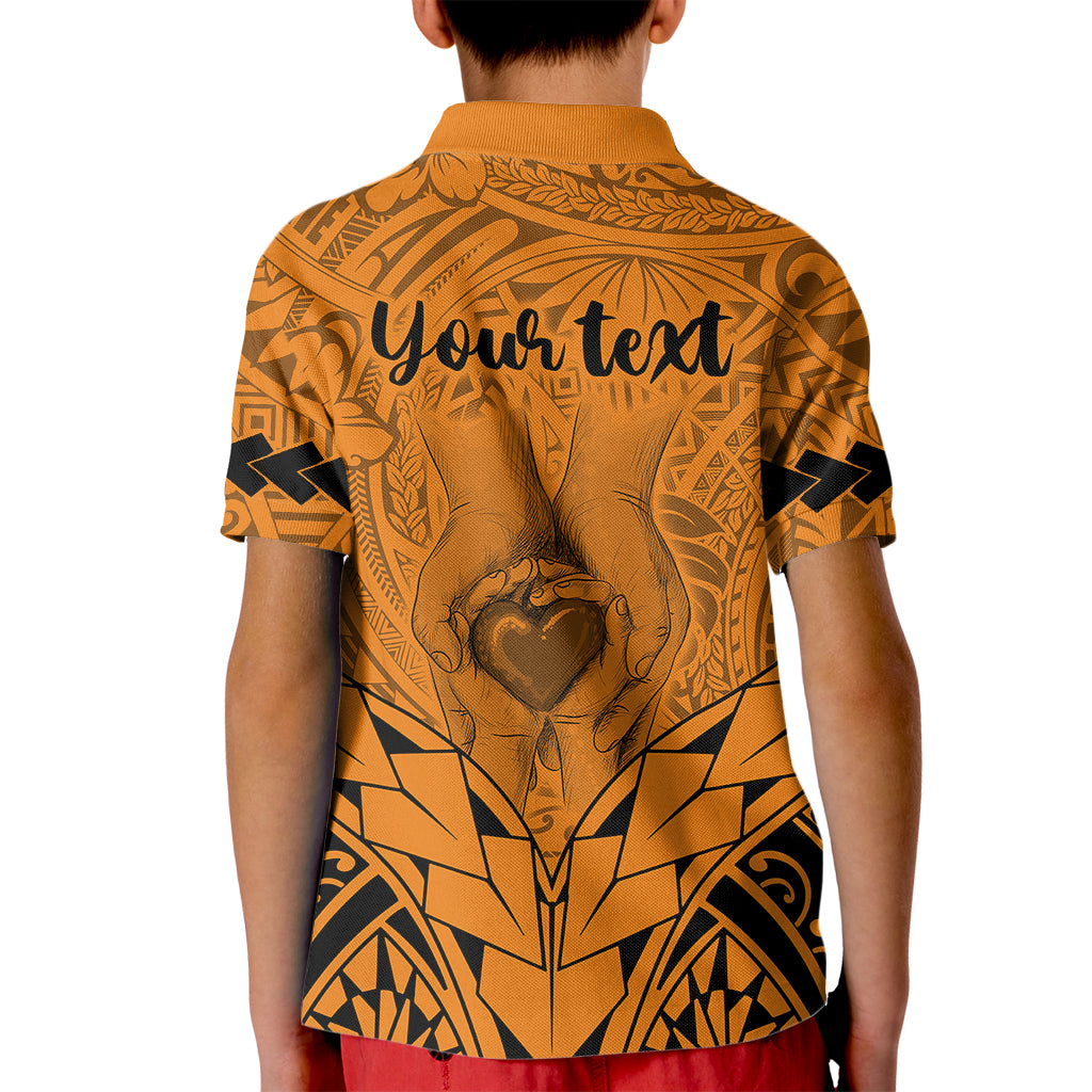 Custom Polynesian Fathers Day Gift For Dad Polo Shirt for Kid Super Father In The World Gold Polynesian Pattern - Wonder Print Shop