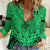 Polynesian Father's Day Gift For Dad Women Casual Shirt Super Father In The World - Green Polynesian Pattern - Wonder Print Shop