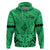 Personalised Polynesian Father's Day Gift For Dad Hoodie Super Father In The World - Green Polynesian Pattern - Wonder Print Shop