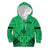 Personalised Polynesian Father's Day Gift For Dad Kid Hoodie Super Father In The World - Green Polynesian Pattern - Wonder Print Shop