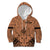 Polynesian Father's Day Gift For Dad Kid Hoodie Super Father In The World - Nude Polynesian Pattern - Wonder Print Shop