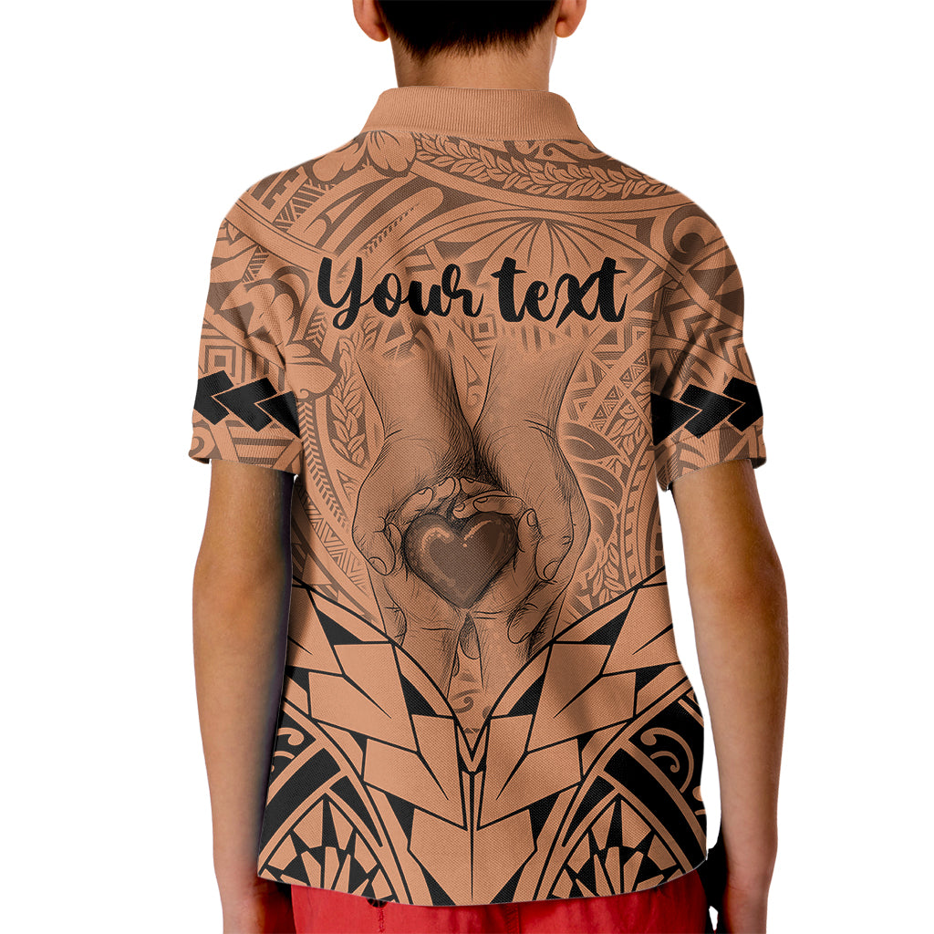 Custom Polynesian Fathers Day Gift For Dad Polo Shirt for Kid Super Father In The World Nude Polynesian Pattern - Wonder Print Shop