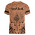 Personalised Polynesian Father's Day Gift For Dad Women V Neck T Shirt Super Father In The World - Nude Polynesian Pattern - Wonder Print Shop