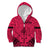 Polynesian Father's Day Gift For Dad Kid Hoodie Super Father In The World - Pink Polynesian Pattern - Wonder Print Shop