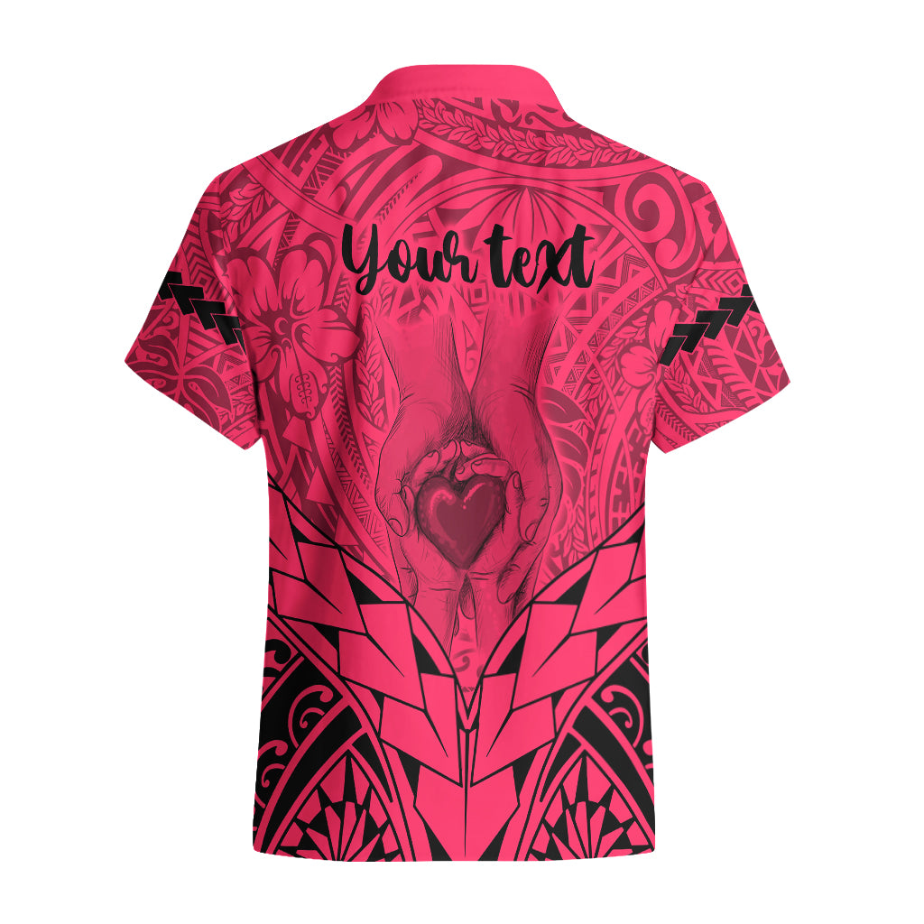Personalised Polynesian Father's Day Gift For Dad Hawaiian Shirt Super Father In The World - Pink Polynesian Pattern - Wonder Print Shop